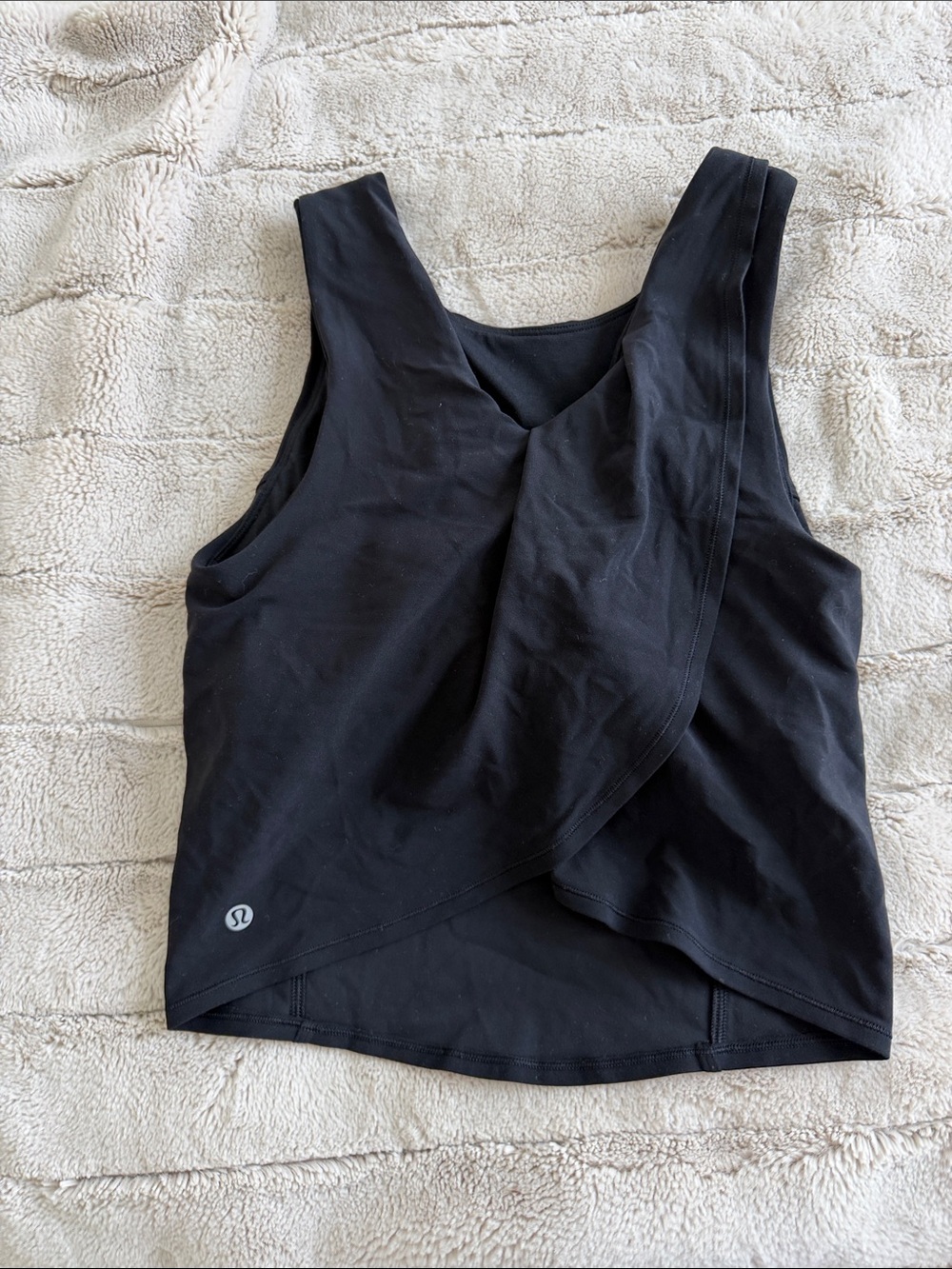 Lululemon Black Open Back Wrap Tank Top